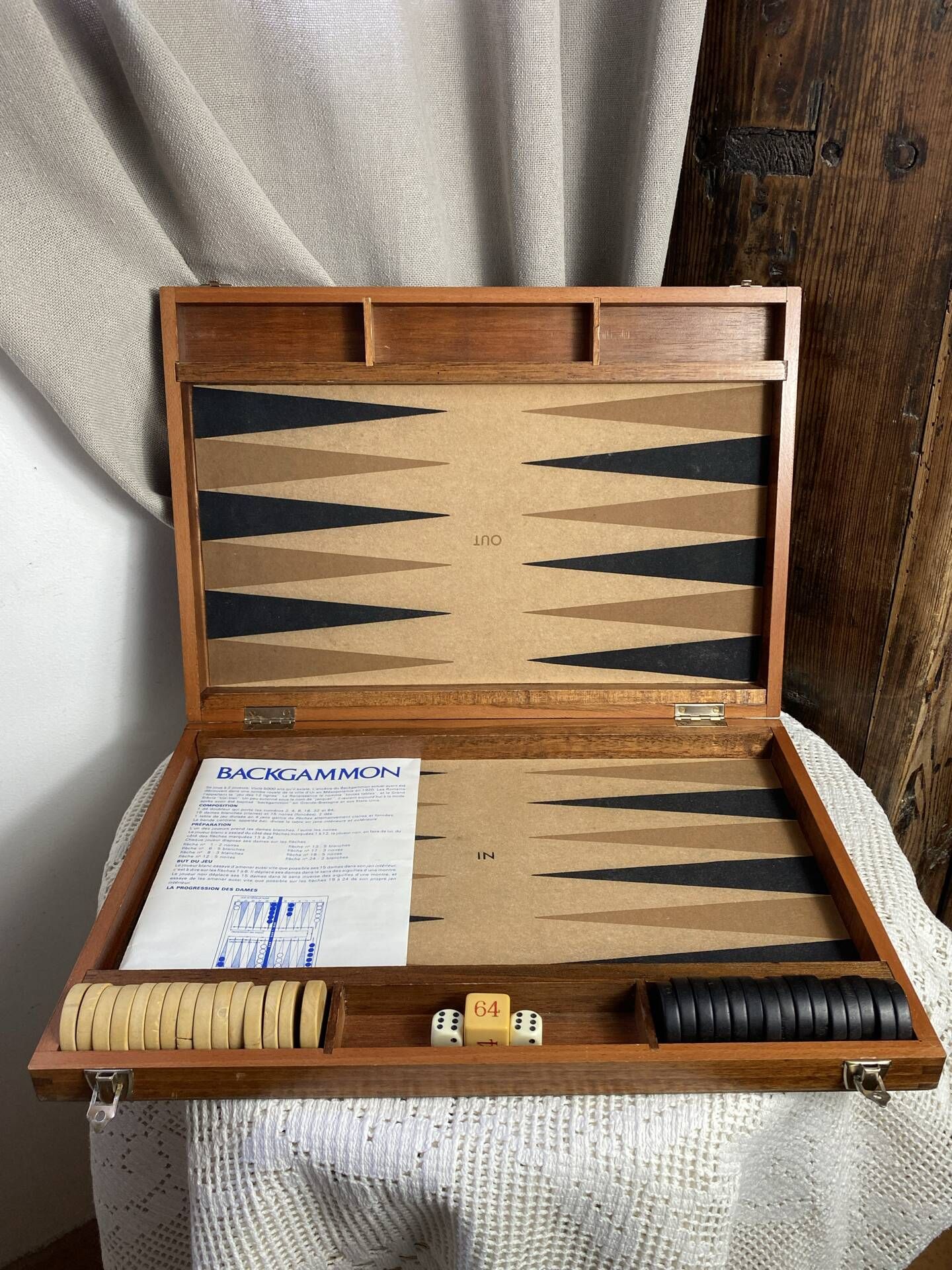 Jeu de backgammon, années 70/80, Dujardin