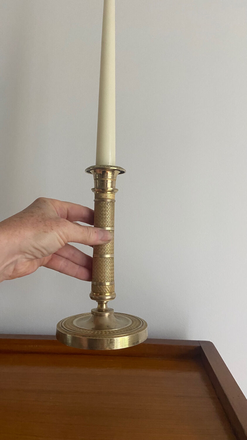 Bronze candle holder XIXth