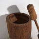 Mortier et pilon anciens de style wabi-sabi (c.1920) #1