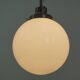 Vintage Art Deco style milk glass and brass ceiling light