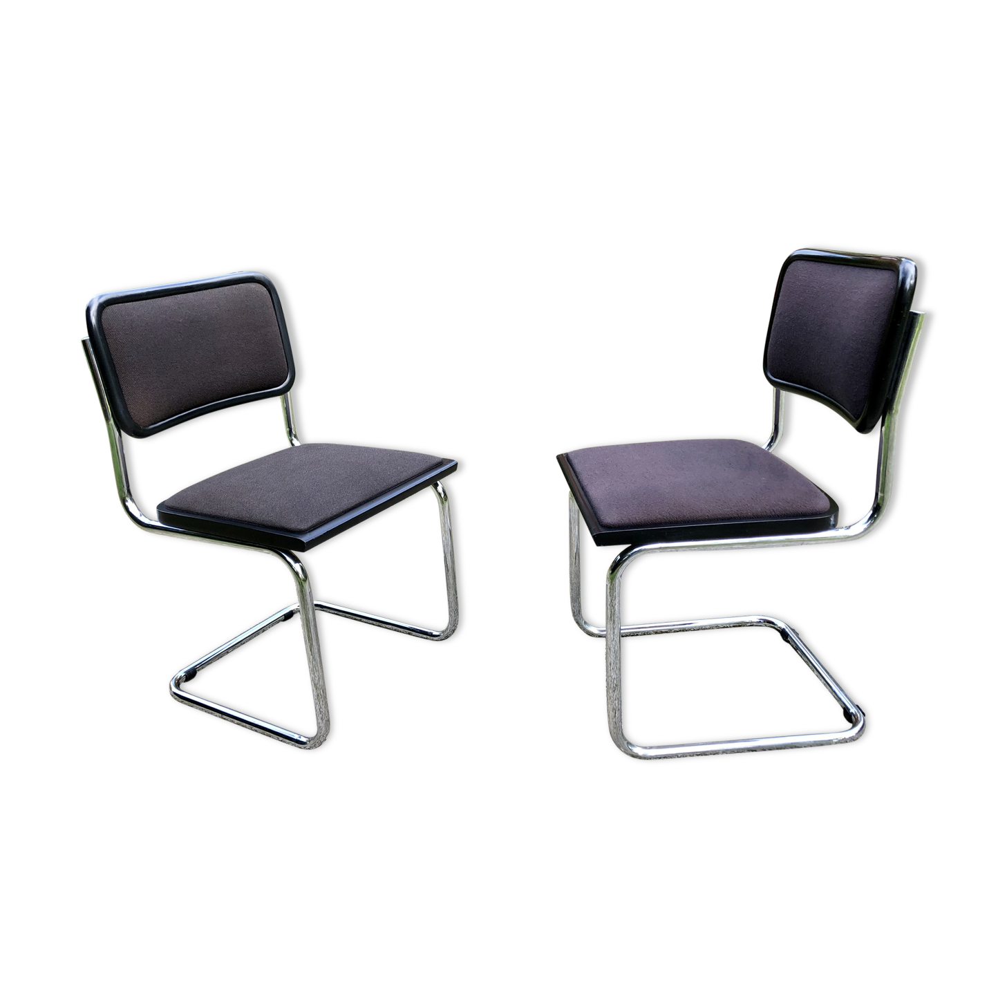 Pair of chairs Cesca B32 Marcel Breuer Italian reissues 90