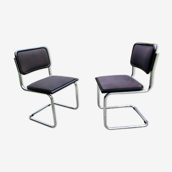 Pair of chairs Cesca B32 Marcel Breuer Italian reissues 90