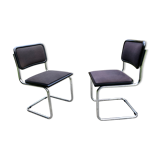 Pair of chairs Cesca B32 Marcel Breuer Italian reissues 90