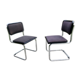 Paire de chaise Cesca B32 Marcel Breuer, rééditions italiennes années 90