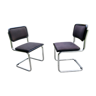 Pair of chairs Cesca B32 Marcel Breuer Italian reissues 90