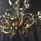 Wrought iron chandelier 1940