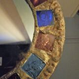 Lead and glass hand mirror