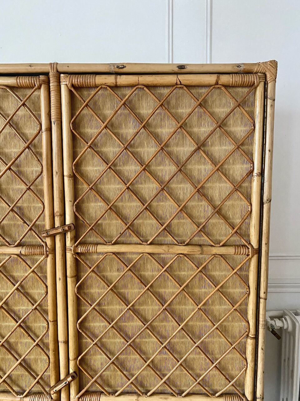 Vintage rattan cabinet