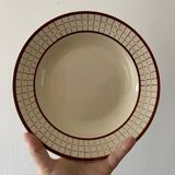 Lot of 6 old soup plates from the Longchamp factory