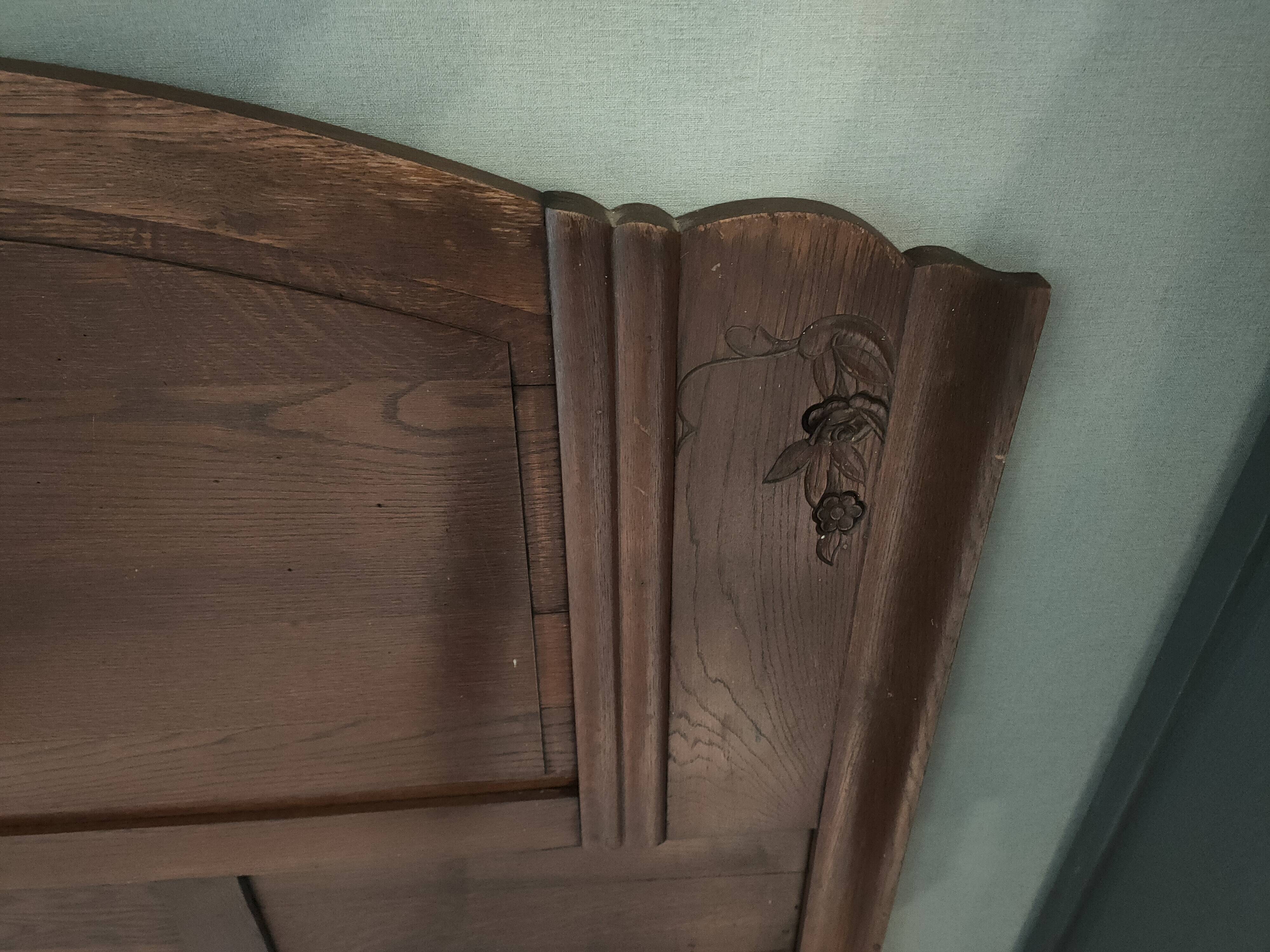1950s oak headboard