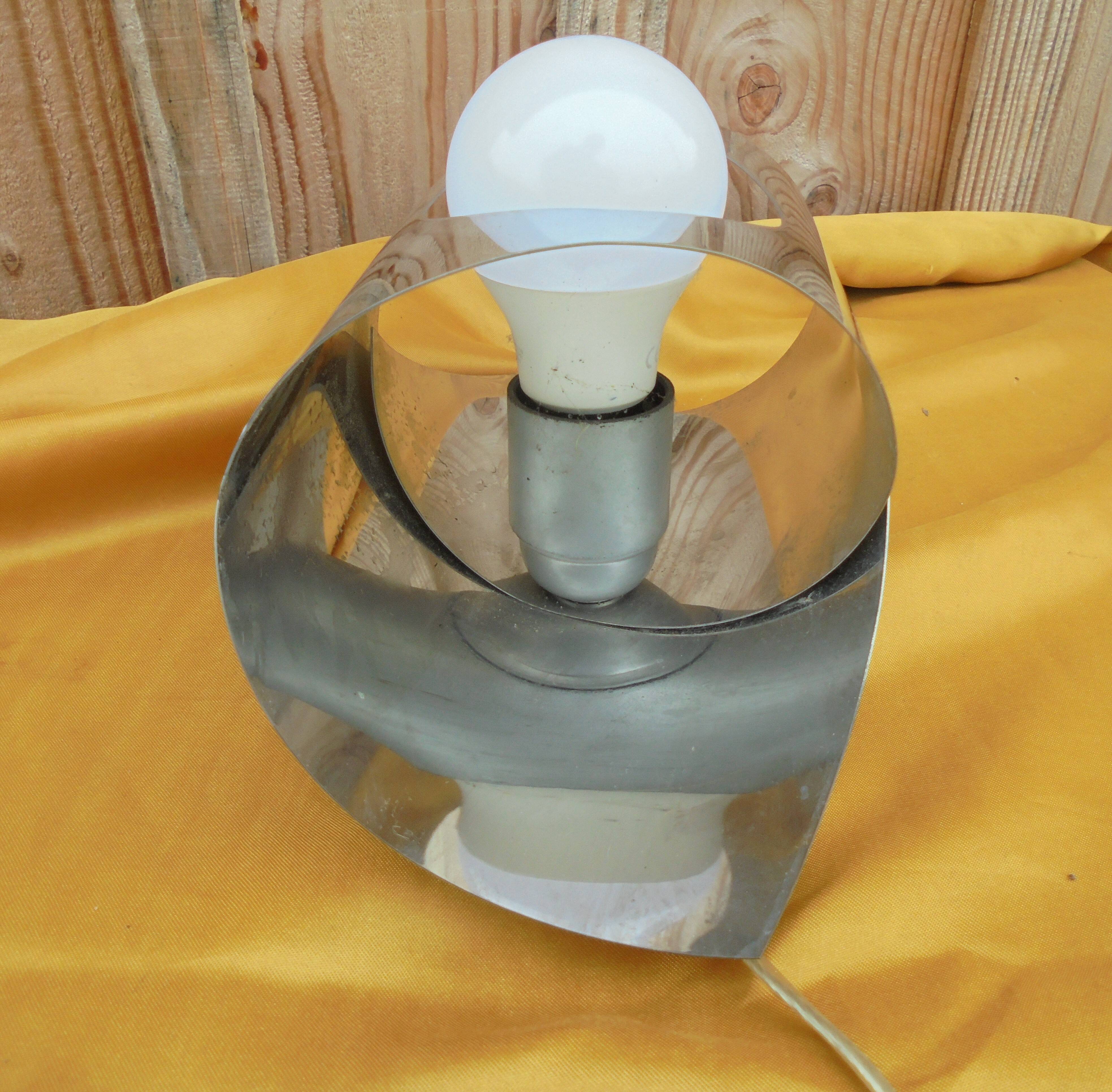 70's steel wall light