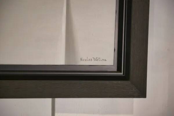 Oil painting still life The Glass of Wine by Nicolas Watine 1980