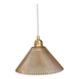 Amber glass lampshade pendant light