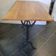 Table bistrot piètement fonte dessus en chêne