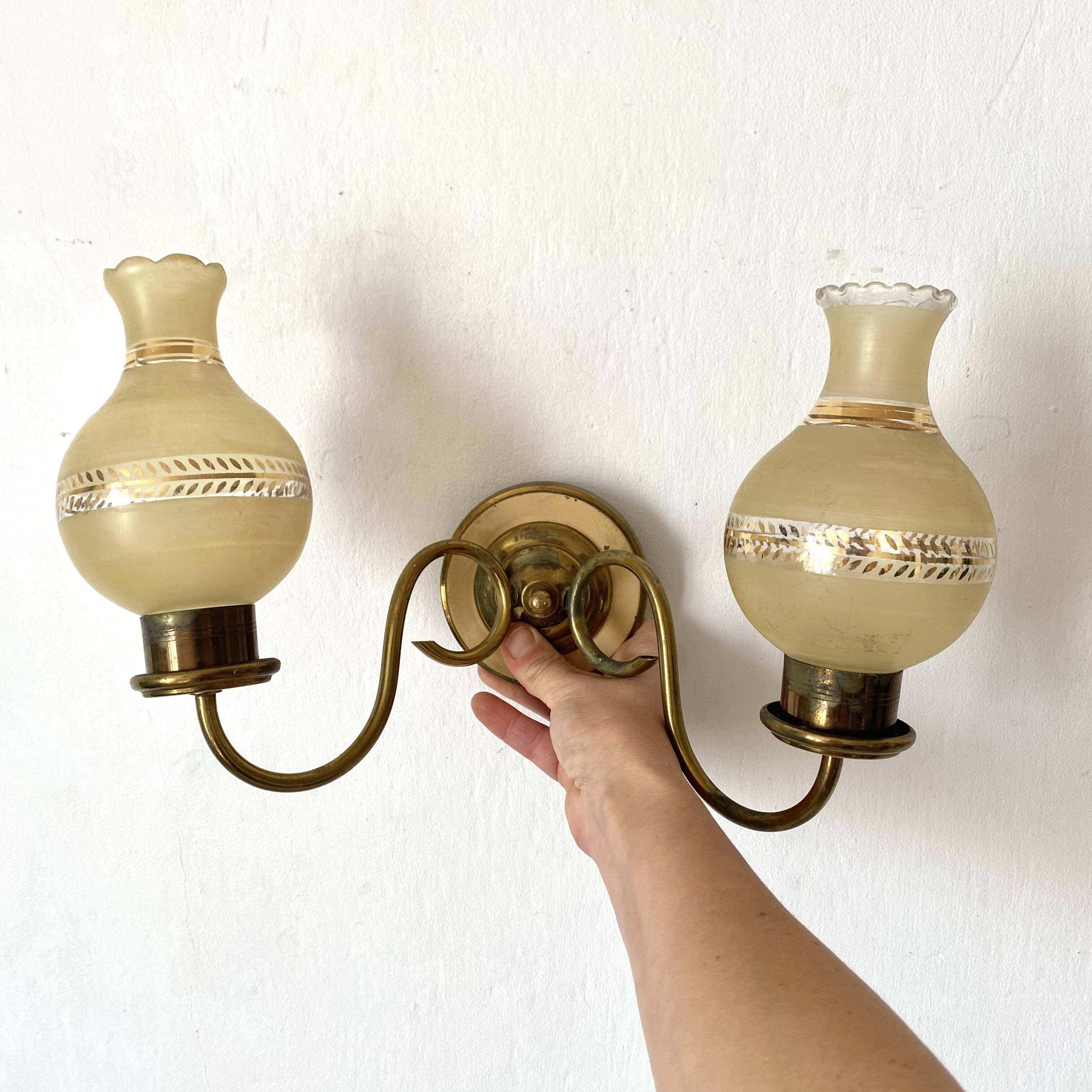 Pair of vintage double sconces