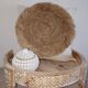 Housse de Coussin Bora, coton, raphia 50x50 cm