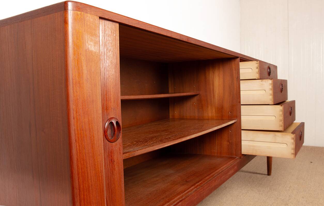 Danish teak sideboard model, Harry Østergaard, Randers Mobelfabrik 1960