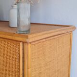 Armoire en rotin vintage