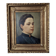 Oil on canvas portrait in an antique gilded wooden frame.