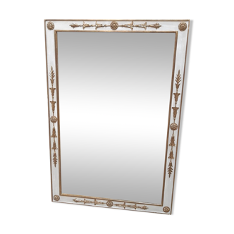 Miroir empire doré et blanc 130X89