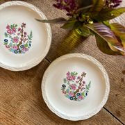 Set of 6 vintage dessert plates, "Indian Tree" pattern by Digoin