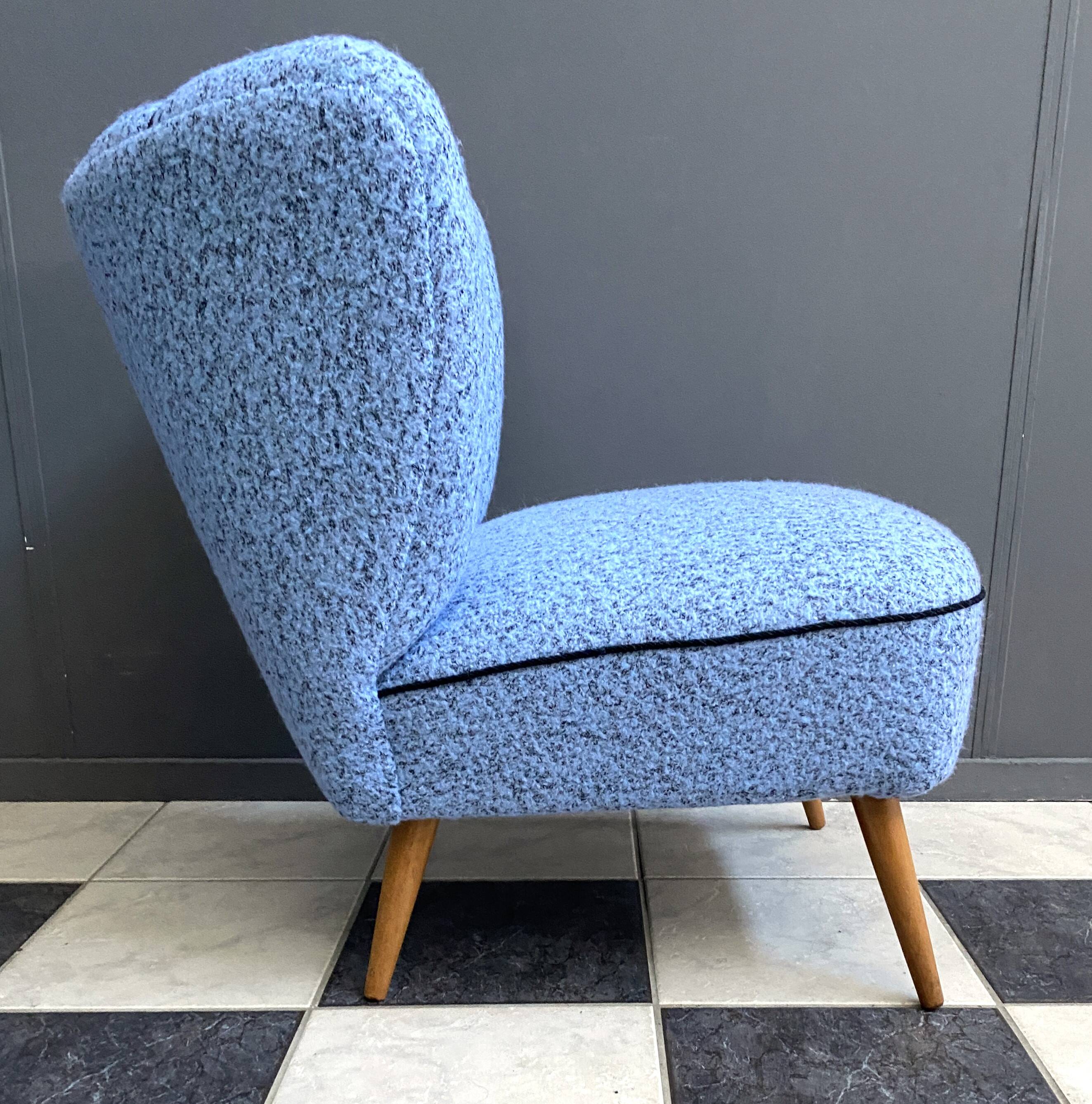 Blue cocktail chair 1950s
