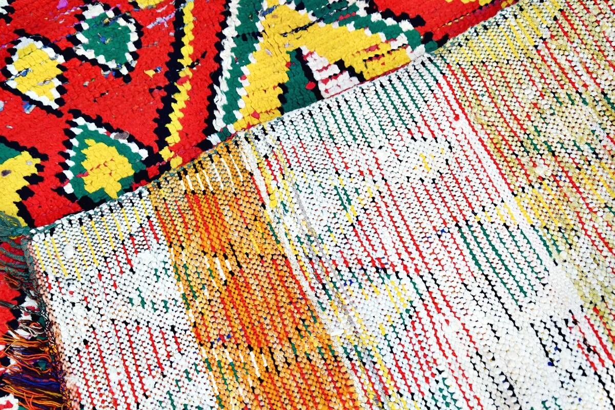 Vintage Berber hallway rug