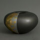 Japanese vase in copper and gold leaf