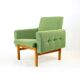 Midcentury Armchair In Fabric & Beech, Czechoslovakia 1960s