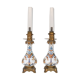 Paire de lampes à pétrole en faience de Gien