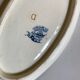 Dish raviots in Gien earthenware 19th decoration Summer blue black