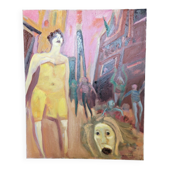 Painting Alain Richard (1933/2017) oil on canvas