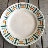 Badonviller ceramics round plate quiberon collection