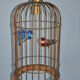 Lustre suspension cage à oiseaux vintage