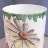 Opaline vase with enamelled decoration early xxeme