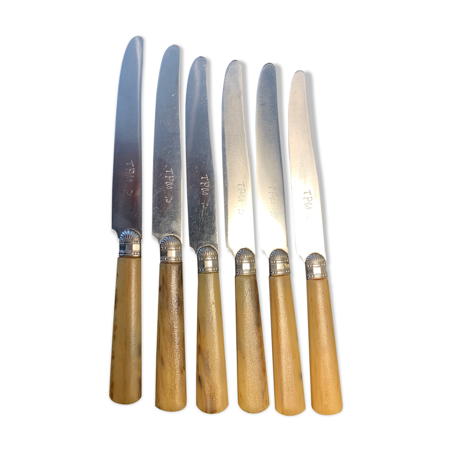 Series of 6 stainless steel knives