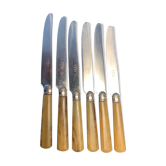 Series of 6 stainless steel knives