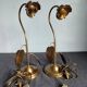 Pair of art deco lamps old gooseneck