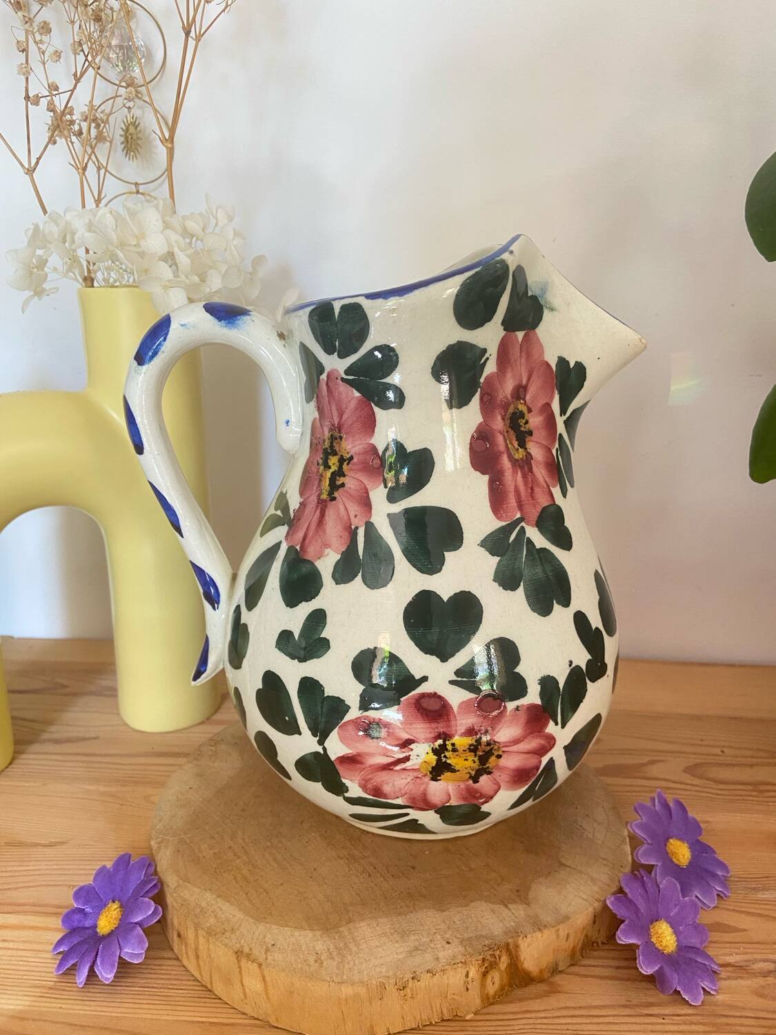 Vintage Hand Painted Ceramic Sangria Jug/Pot