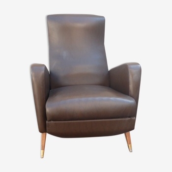 Brown color leather chair