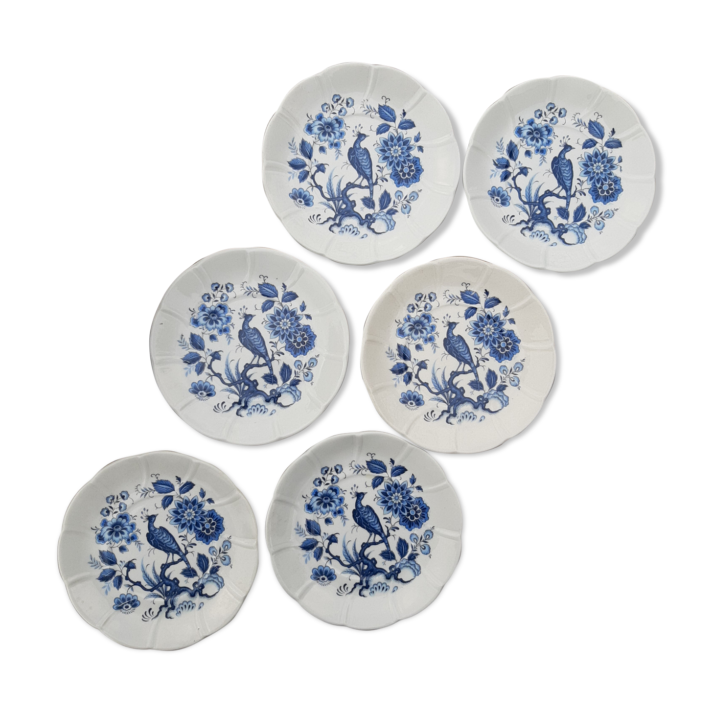 Soucoupes décor bleu Bernardaud