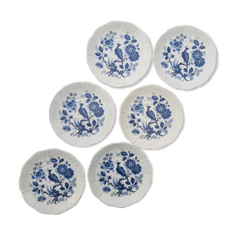 Soucoupes décor bleu Bernardaud