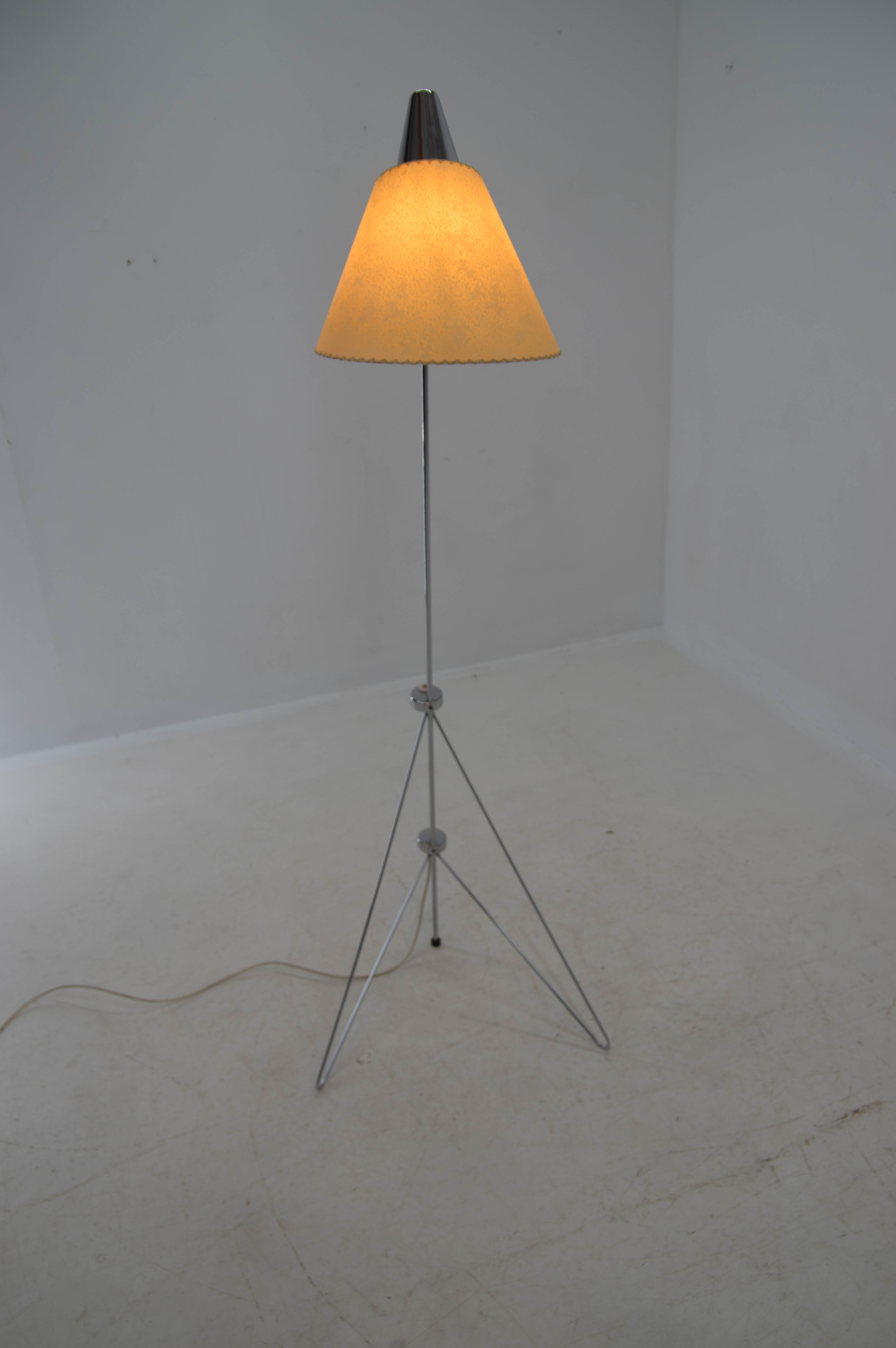 Floor lamp by Hurka for Napako, 1950s, restored