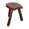 Wooden tripod brutalist farm stool vintage