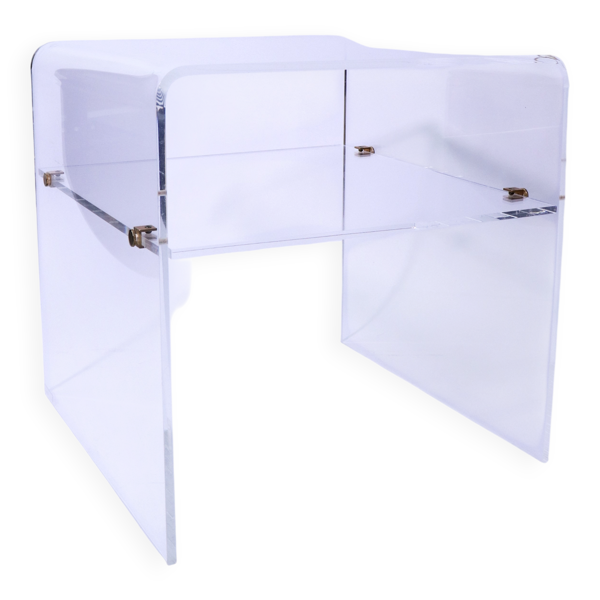 David Lange plexiglass side table