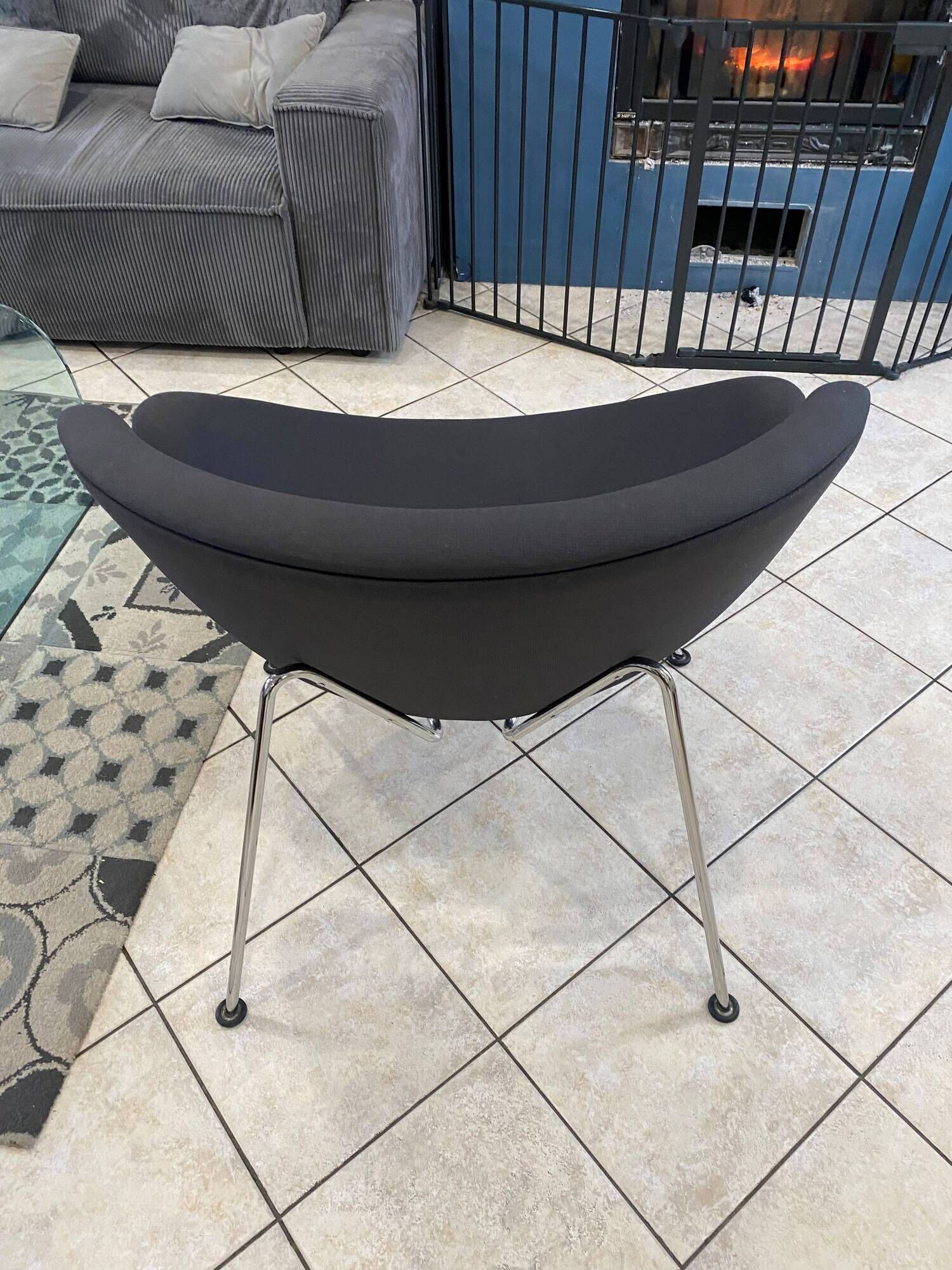 ORANGE SLICE 437 armchair by Pierre Paulin for Artifort, grey, 1980