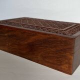 Carved wooden jewelry box