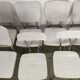 Lot de 9 chaises blanche en formica
