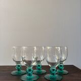 Lot de 5 verres à vin luminarc modèle Molière coloris Saphir