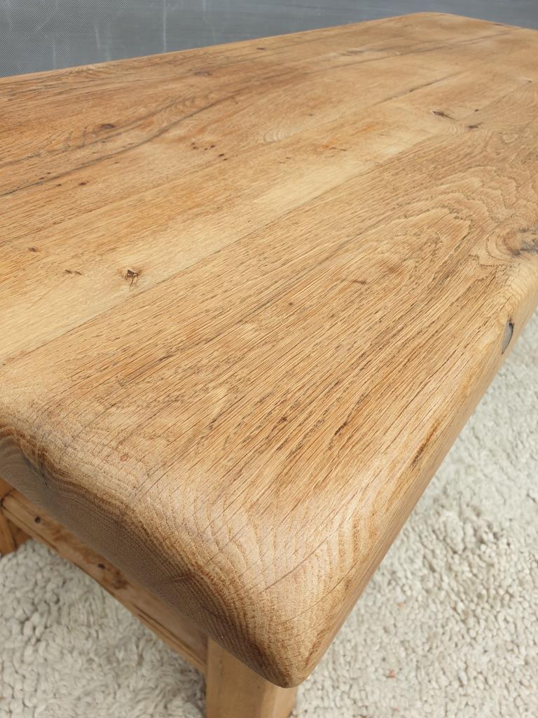 Farmhouse coffee table raw oak natural shade